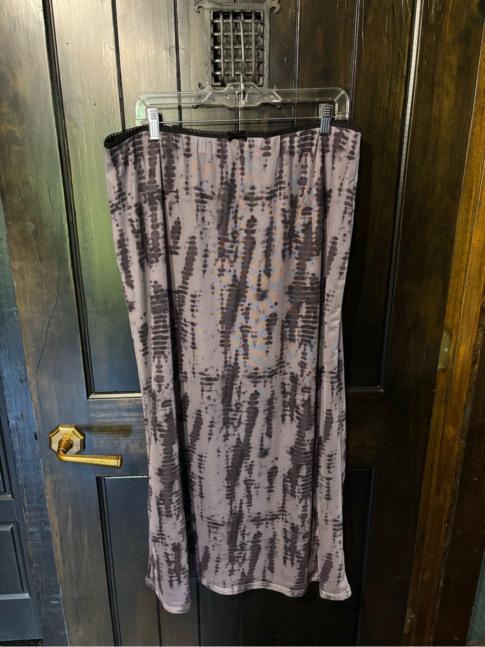 Long skirt black grey grunge style hot topic plus size 2